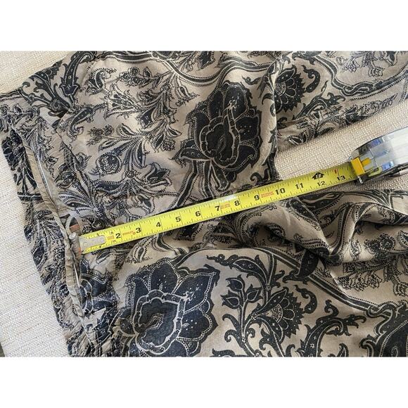 Etro Women’s Linen Pants Paisley Jacquard Wide Leg Relaxed Fit Italy XXL - Picture 6 of 14